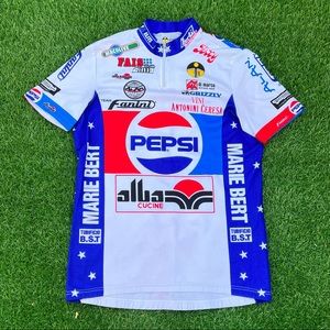 VINTAGE PEPSI FANINI TEAM Cycling JERSEY GIESSEGI Size 6 Made In Italy
